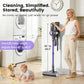 Cordless Vacuum Cleaner,75Min Runtime,600W 65KPA Dual Motor Pet Hair Vacuum for Home with AI Auto Suction,Stick Vacuums with Self-Standing Design,for Carpet,Hardwood Floors,Valentine's Day Gift Ideas