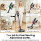 Cordless Vacuum Cleaner,75Min Runtime,600W 65KPA Dual Motor Pet Hair Vacuum for Home with AI Auto Suction,Stick Vacuums with Self-Standing Design,for Carpet,Hardwood Floors,Valentine's Day Gift Ideas