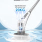 Electric Spin Scrubber, Airpher 10 in 1 Cordless Cleaning Brush IPX8 with 9 Replaceable Brush Heads and 4 Section Removable Rod